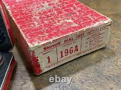 Starrett 196A Dial Indicator Set in HJard Case w Original Box / plunge
