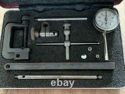 Starrett 196A Dial Test Indicator Set With Attachments in Hard Case and Box