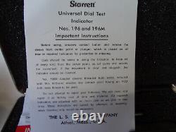 Starrett 196A1Z Dial Test Indicator EDP50697