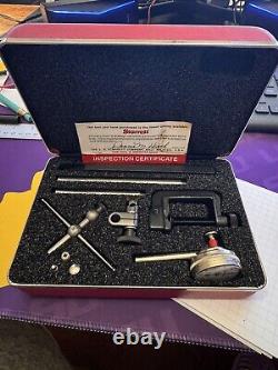 Starrett 196A1Z Universal 0.001 Back Plunger Dial Test Indicator Set with Box NEW