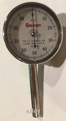 Starrett 196A6Z Universal Back Plunger Dial Indicator withAttachments, 0.200
