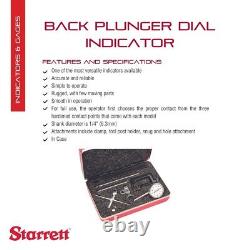 Starrett 196A6Z Universal Back-Plunger Dial Test Indicators. 200-Inch Range