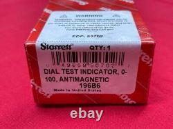 Starrett 196B6 Universal Back Plunger Dial Indicator, Antimagnetic & 3 Points