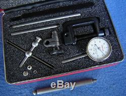 Starrett 196a1z Machinist Tool Universal Back Plunger Dial Indicator Set & Box