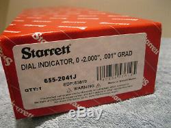 Starrett 2 Range, 0.001 Drop Indicator, 2 3/4 Dial, 655-2041J Machinist Tools