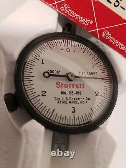 Starrett 25-109J Dial Indicator 0.015 Range, 0-3-0 Balanced Dial IN STOCK