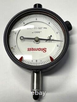 Starrett 25-111J (TGP) Group 2 Dial Indicator, 0.025 Range. 0001 Graduation