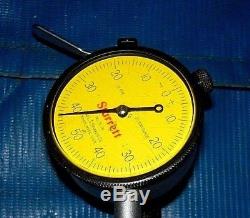 Starrett 25-131 Dial Indicator With Bench Test Stand Wooden Box EXCELLENT
