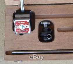 Starrett 25-131 Dial Indicator with #657 Magnetic Base in Wooden Case Original