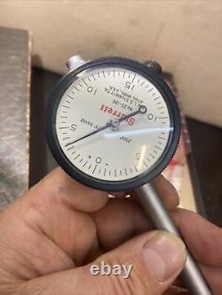 Starrett 25-136J Dial Indicator 0.075 Range, 0-15-0 Balanced Dial Mint