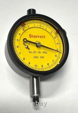Starrett 25-161J (RTG) Group 2 Dial Indicator, 0-0.5mmRange, 0.002mm Graduation