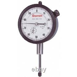 Starrett 25-211J Dial Indicator, 0 To 0.025 In, 0-10