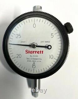 Starrett 25-236J Dial Indicator, 0.075 Range. 0005 Graduation