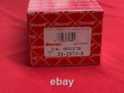 Starrett 25-257J-8 Dial Indicator 0-1.00mm Range, 0-200 Dial Reading IN STOCK