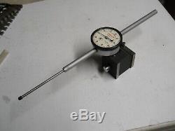 Starrett #25-3041 Dial Indicator with657 Magnetic Base. 001 & 3 range used