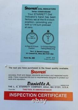 Starrett 25-341j Dial Indicator 0-1 0-50-0 Reading #53287 -new