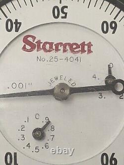 Starrett 25-4041J Dial Indicator 0-4 Range. 001 Grad
