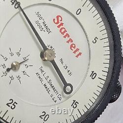 Starrett 25-431J Dial Indicator EDP 53292 AGD 2 Range 0 to 0.500 Machinist