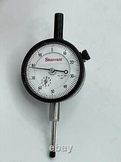 Starrett 25-441J Dial Indicator With Letter Of Certification And Extra Mount