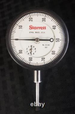 Starrett 25-441J Dial Indicator with Starrett 657AA Magnetic Base Indicator Holder