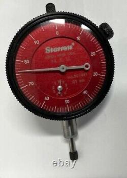 Starrett 25-481J Dial Indicator, 0-10mm Range, 0.01mm Graduation