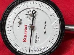 Starrett 25-511J Dial Indicator 0-0.2 Range, 0-5-0.0001 Grads IN STOCK