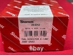 Starrett 25-631J Dial Indicator 0-1.000 Range, 0-50 Dial Reading IN STOCK