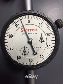 Starrett 3 dial indicator 25-3041. 0-3 Range. 001 Increments