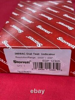 Starrett 3809AC Dial Test Indicator Set with Dovetail Mount IN STOCK