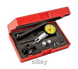 Starrett 3809MAC Dial Test Indicator with Dovetail Mount, 4 Attachments, and 2