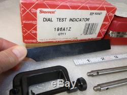 Starrett 50697 No. 196A1Z 8 pc dial indicator kit vintage lite use very nice