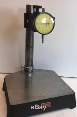 Starrett 653 Cast Iron Comparator Stand And Dial Indicator. Gauge No. 655-141