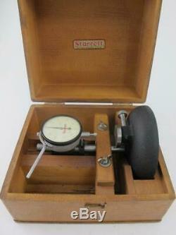 Starrett 654 Inspectors Lever Dial Indicator BENCH GAGE Head Table &Wood Box Set