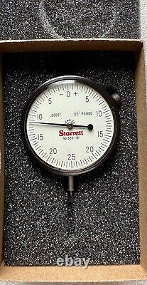 Starrett 655-131J Dial Indicator, Dial Face 0-25-0, Range. 125- Grad..0005