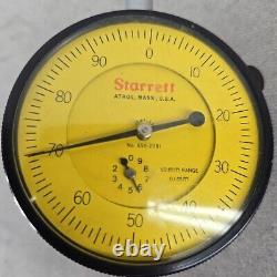 Starrett 655-2081 Dial Indicator 50mm Range Made In USA