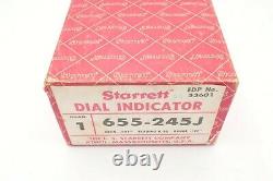 Starrett 655-245J Dial Indicator. 125 Range 0-50 Reading. 001 Excellent