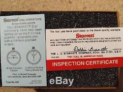 Starrett 655-441J Dial Indicator, 1.000 Measuring Range. 001 Graduation 0-100