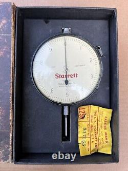 Starrett 656-211 Dial Indicator. 0001.025 Range Jeweled Original Box