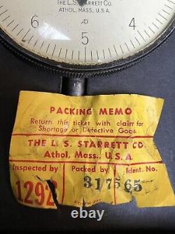 Starrett 656-211 Dial Indicator. 0001.025 Range Jeweled Original Box