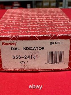 Starrett 656-241J Dial Indicator. 250 Range, Dial Reading 0-100 STOCK Vintage