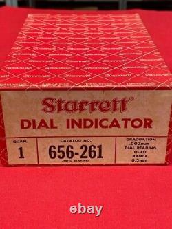 Starrett 656-261J Dial Indicator 0-0.5mm Range, Dial Reading 0-20 IN STOCK