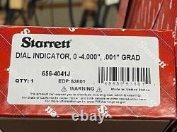Starrett 656-4041J Dial Indicator 0-4.000 Range, 0-50-0 Balanced Dial IN STOCK