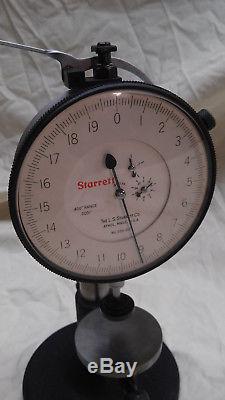 Starrett 656-617 drop dial indicator on Starrett #652 Bench Gage Base-Excellent