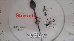 Starrett 656-617 drop dial indicator on Starrett 652 Bench Gage Base Excellent