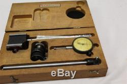 Starrett #657 Base with Dial Indicator 25-441/5 Snug & Arm Wooden Box