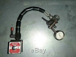 Starrett 657 Flex-o-post magnetic base indicator holder and 196 back plunger ind