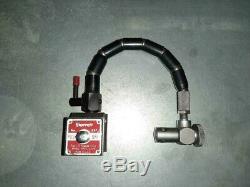 Starrett 657 Flex-o-post magnetic base indicator holder and 196 back plunger ind