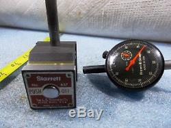Starrett 657 Magnetic Base Indicator Holder, Brown & Sharpe MB216 Dial Indicator
