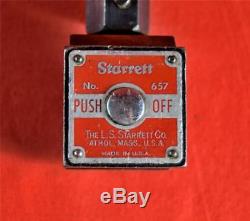Starrett 657 Magnetic Base withFlex Post + Dial Indicator 0-2 /. 001