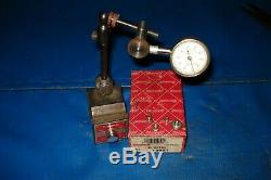 Starrett 657 Pivot post Magnetic Base & 196 Dial Indicator withextension & 3 tips